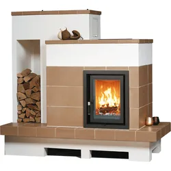 Kachelofen 5/114.0 7 kW - kandis - Premio - Holzlege links