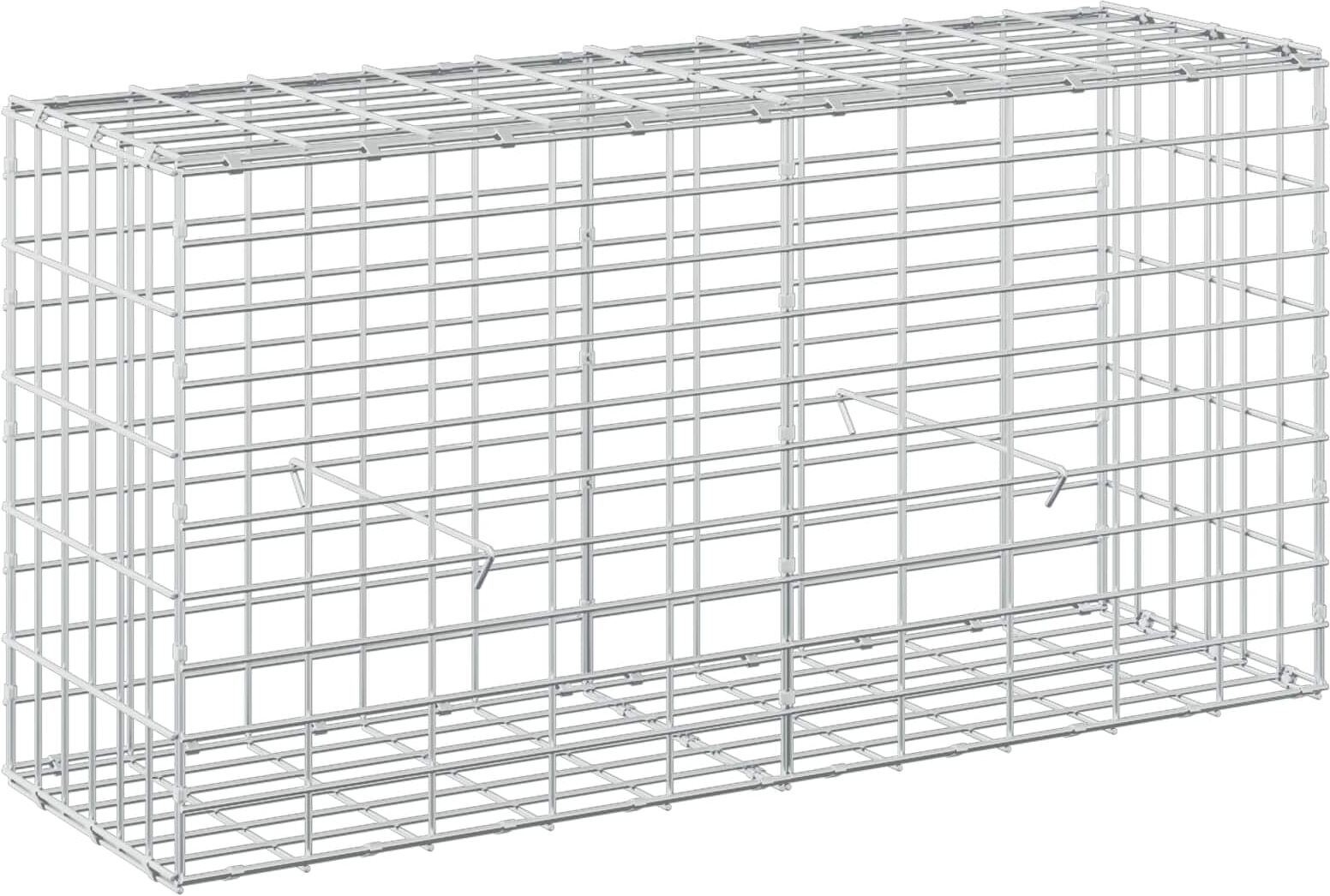 vidaXL Gabion avec Fil de 3,5 mm et Maille de 5x10 cm 100x30x50 cm