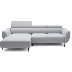 Ecksofa Alisson Stoff Silver