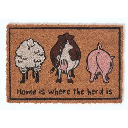 FUSSMATTE Home is where the herd is, Kokos 40/60 cm