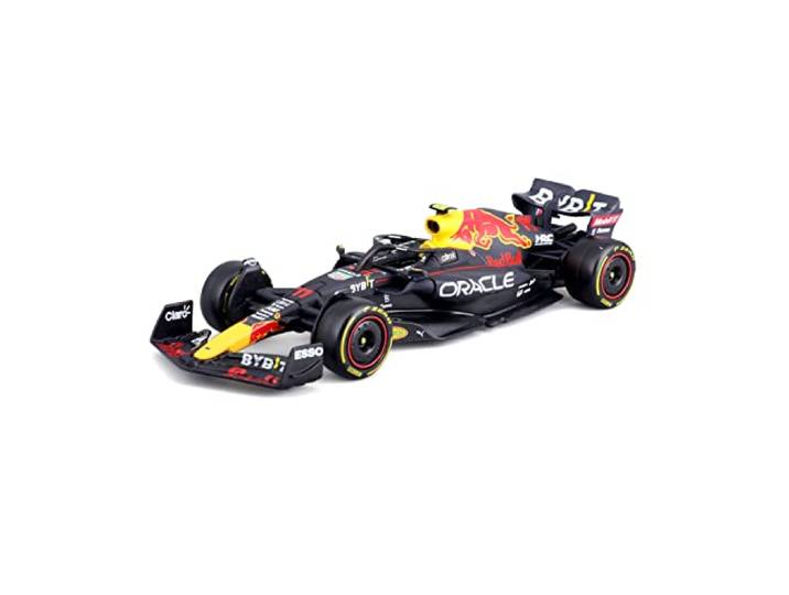 Bburago F1 Red Bull RB18 (2022): modelauto op schaal 1:43, 1 Max Verstappen, Windowbox, blauw (18-38061P)