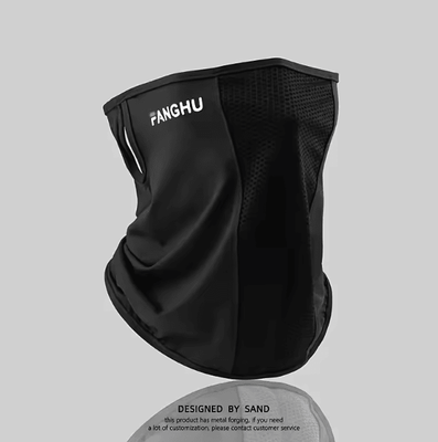 Inspire Curations Cooling Ice Silk Cycling Face Mask Breathable UV Neck Gaiter Bandana For Outdoor Sports black