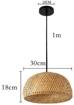 Uplift Picks Handwoven Bamboo Pendant Lamp Vintage Chinese Style Hanging Light 03