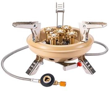 Inspire Daily Merch Portable Camping Gas Stove High Pressure Propane Butane Burner With Piezo Ignition Outdoor Emergency Stove khaki