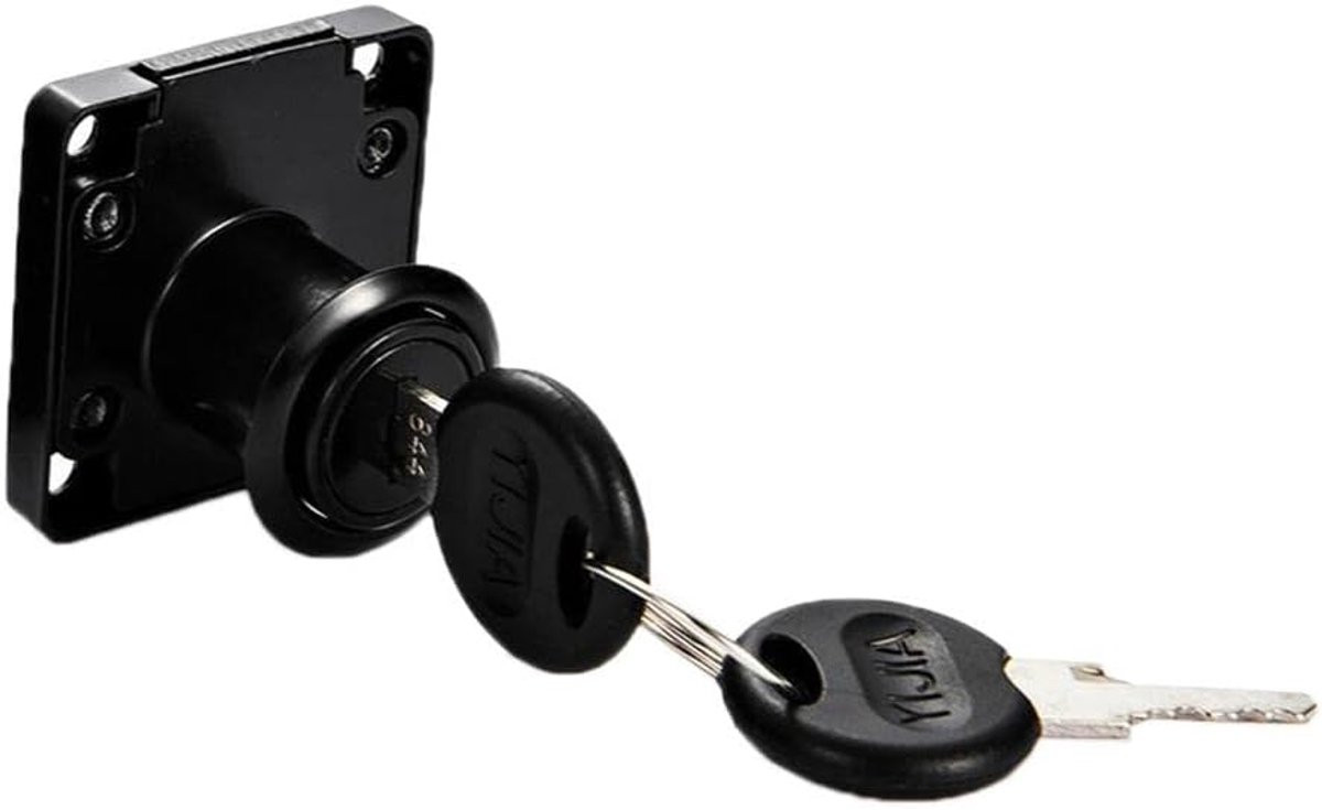 Zwart bureau slot met ladekast slot voor veilig opbergen, 22mm zinklegering