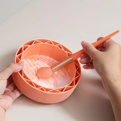 Uplifted Goods Multi Functional Makeup Brush And Beauty Sponge Cleaning Bowl green