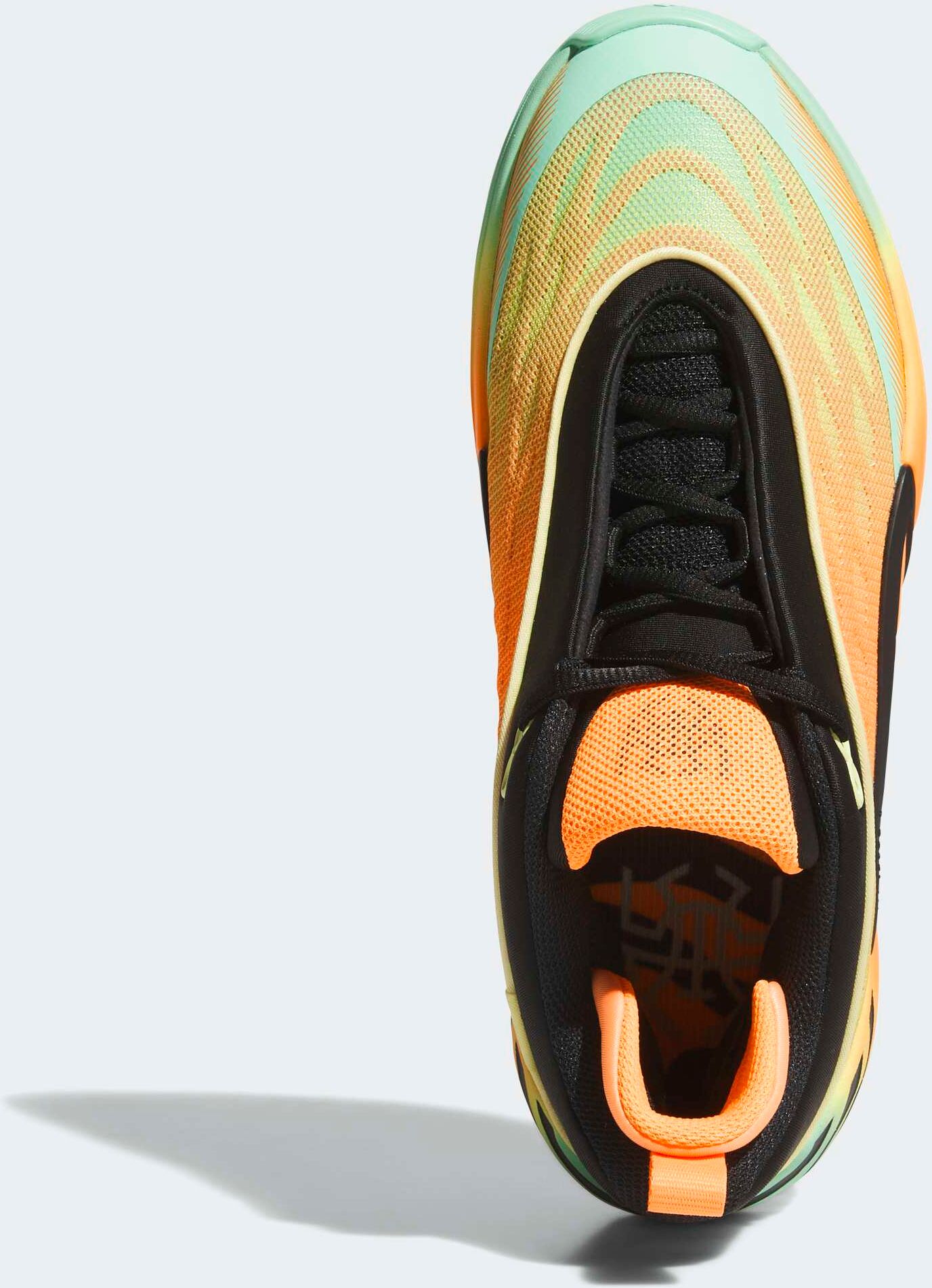 Basketballschuh ADIDAS PERFORMANCE "DON ISSUE 8", Gr. 42,5, bunt (lucid tangerine, core schwarz, pulse mint), Textil, Schuhe Basketballschuh lucid tangerine, core schwarz, pulse mint 42,5