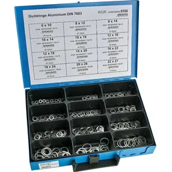 Sortimentenkoffer bestückt: Dichtringe Aluminium DIN 7603