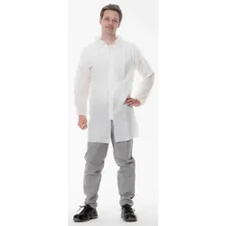 3M 4400 Mantel, weiss, Grösse L, Material 100% Polypropylen, atmungsaktiv, sehr leicht, mit Reissverschluss