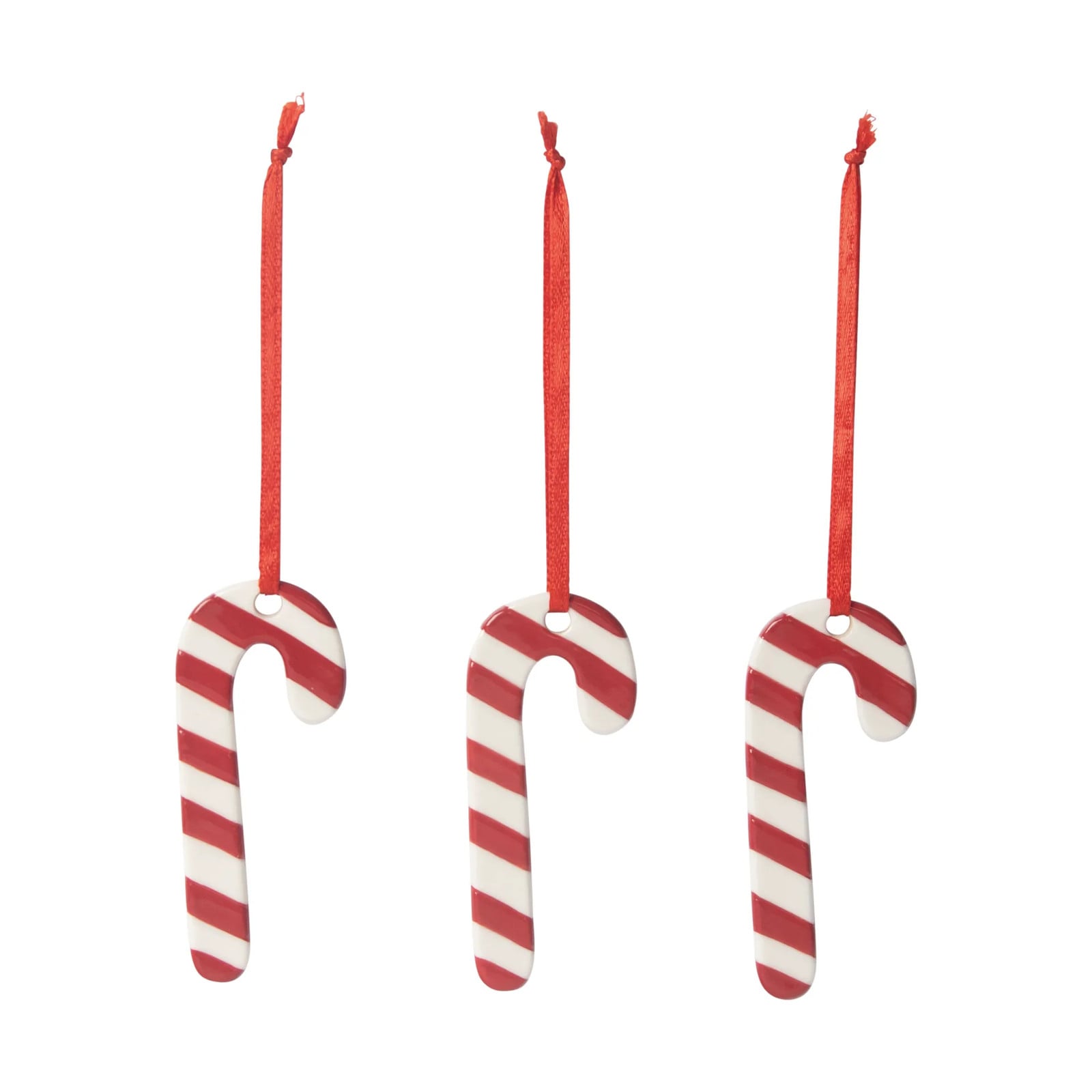 Pluto Design Zuurstok kerstboomhanger 3-pack Wit-rood