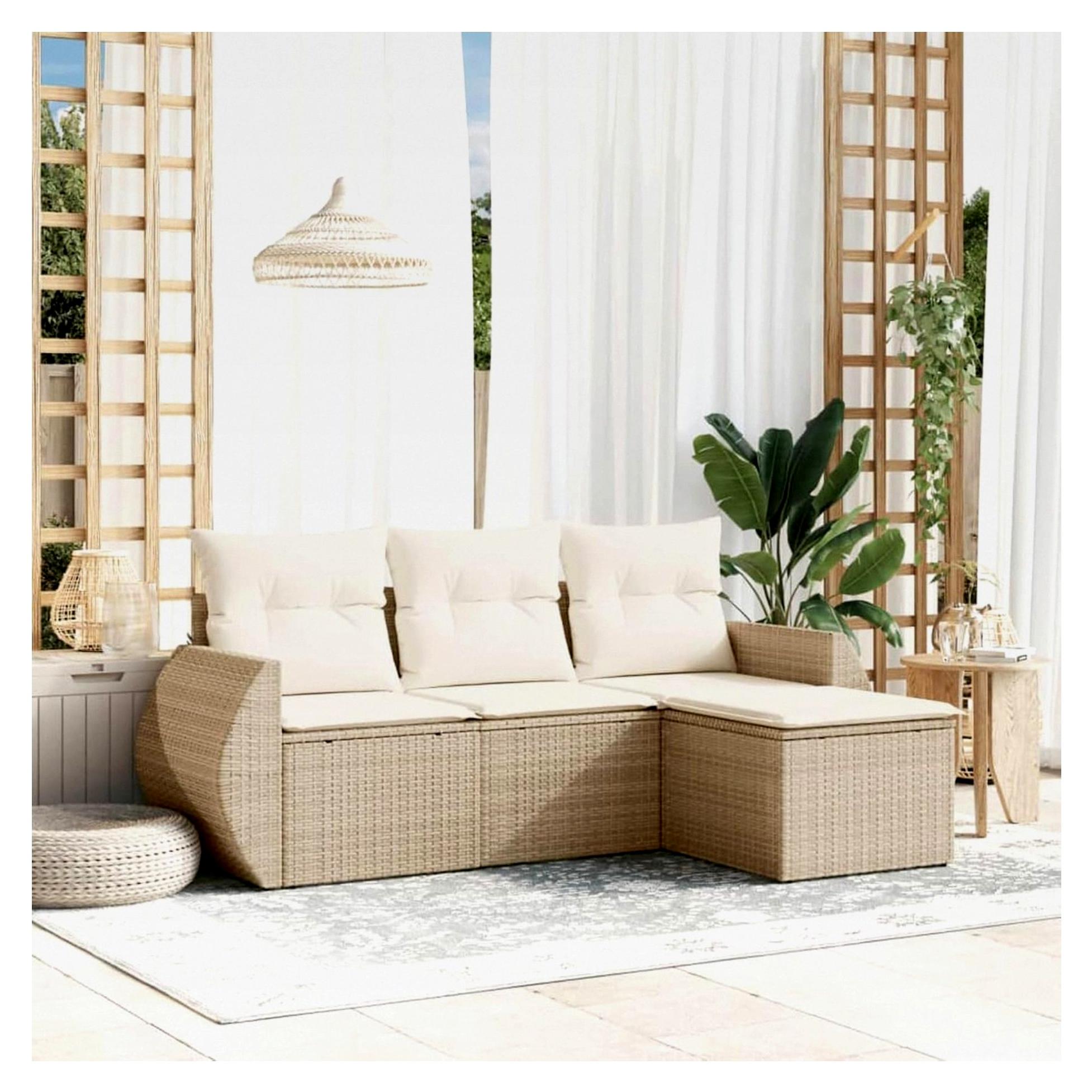 Gartenlounge mit Stauraum für Balkonmöbel