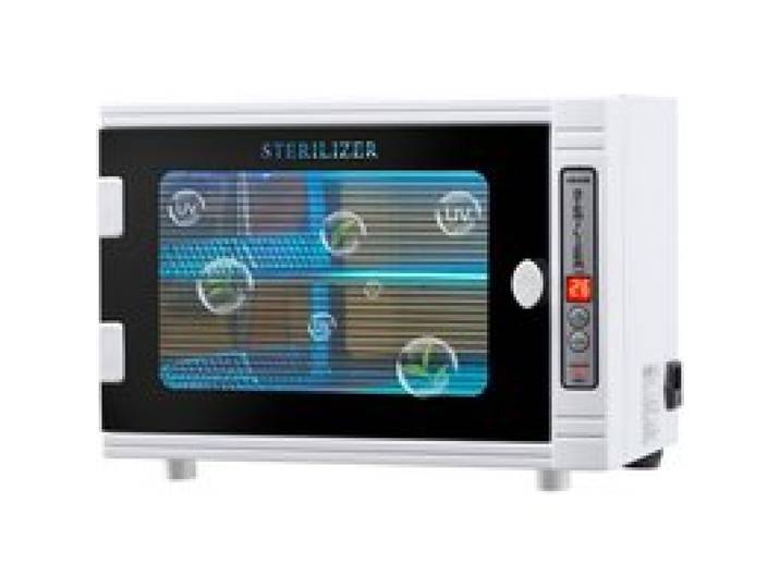 VEVOR UV Sterilisator Nagelwerkzeug-Reinigungsmaschine (12 L / 5 W) multifunktionale Nagelreiniger Sterilisator mit Timer-Einstellung, Reinigungskabinett mit Tür aus gehärtetem Glas, für Labore