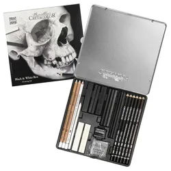 Brevillier's CRETACOLOR Skull-Edition Zeichenkohle Mehrfarbig