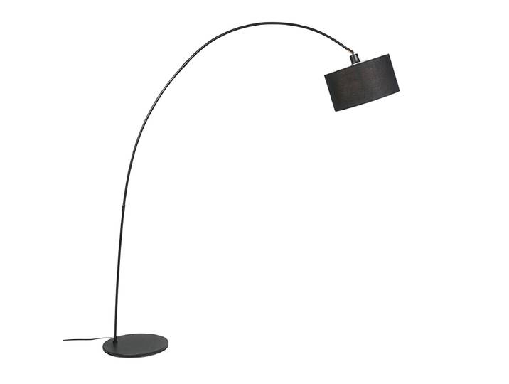 Lampadaire moderne en arche noir avec WiFi G95 - Vinossa
