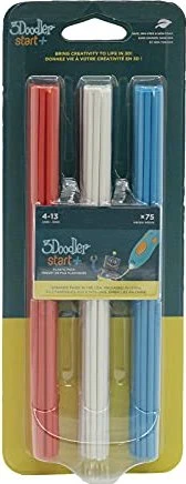 3Doodler Ersatzmine ECO-PCL für 3D-Stift Start+ 75 Stück - rot, blau, weiß