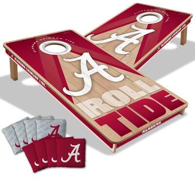Skip's Garage Alabama Crimson Tide NCAA 2x4 Professional Cornhole Board Set