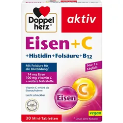 Doppelherz aktiv Eisen + C + Histidin + Folsäure 30 St