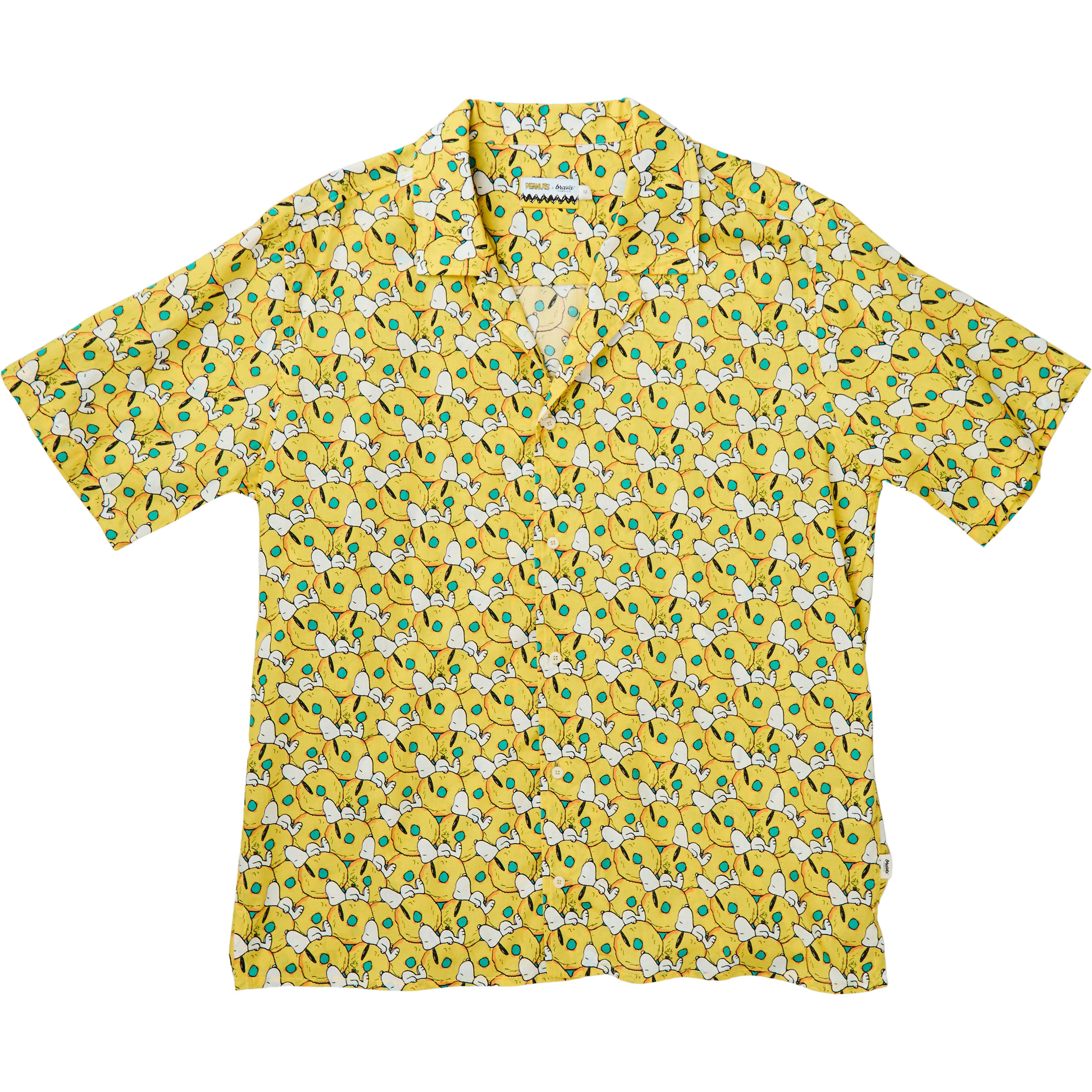 Brava Fabrics Peanuts Donuts Aloha Herren Hemden gelb Größe S Lifestyle Widerstandsfähig