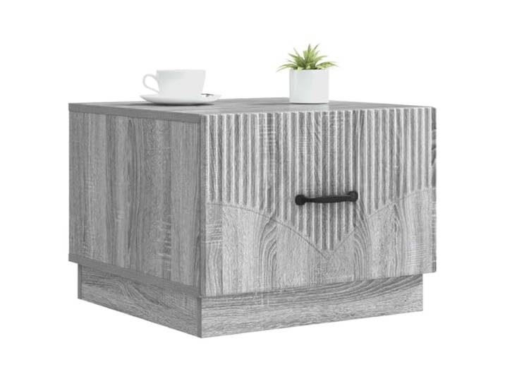 KTHLBRH Beistelltisch mit Schublade, Sonoma-Grau, 49 x 50 x 37 cm Holztechnik, Vintage-Design, leicht zu reinigen, vielseitig einsetzbar