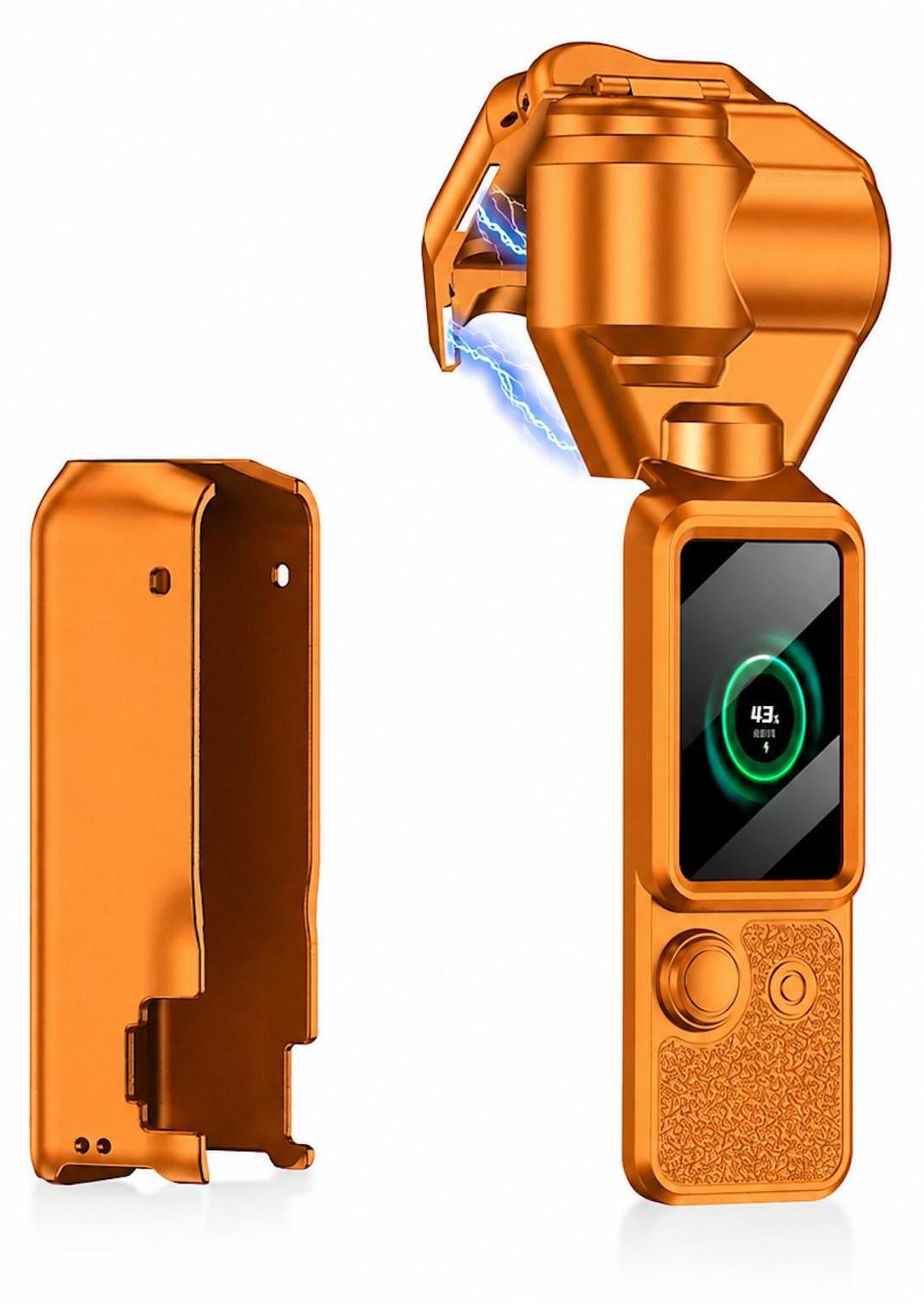 Wigento Beschermhoes voor DJI Osmo Pocket 4, Oranje, met Halsband