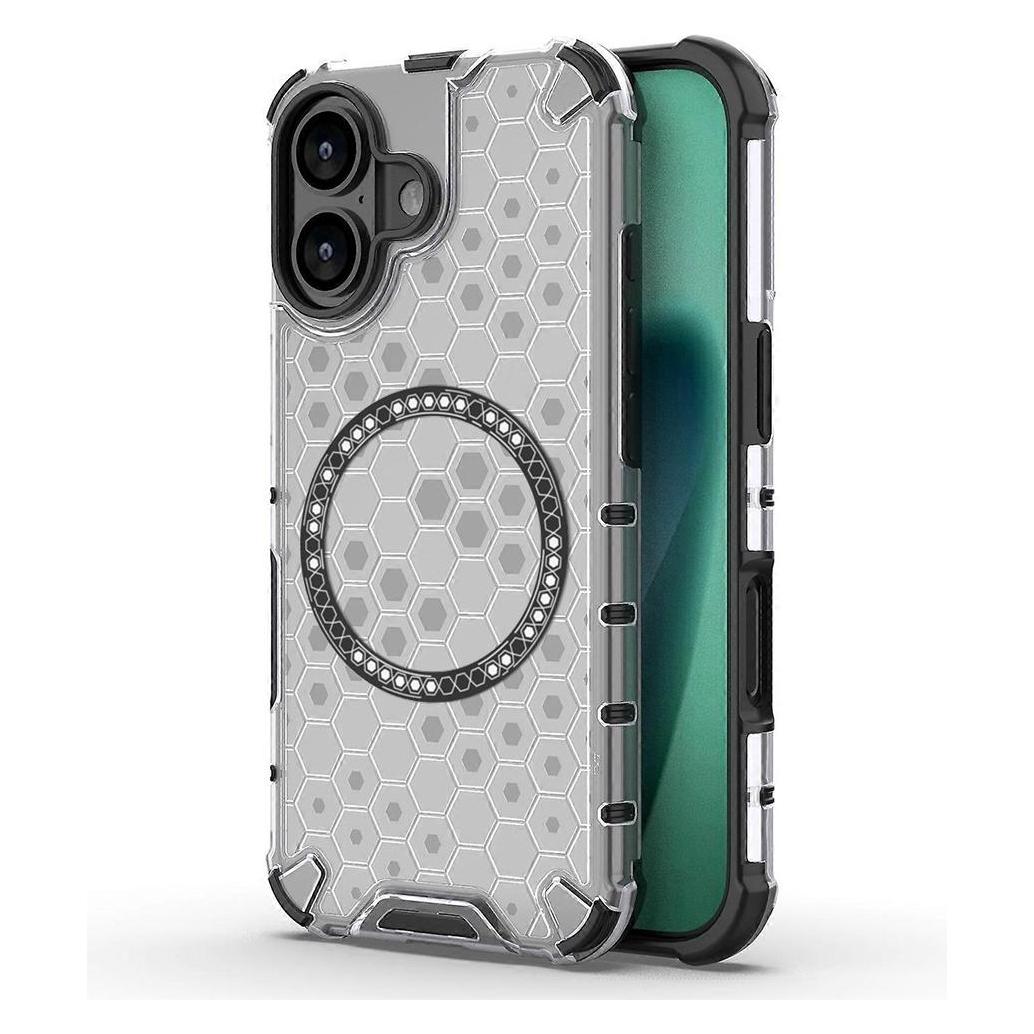 Techsuit - HoneyComb Shield MagSafe - iPhone 17 - White (Apple iPhone 17) (58346155)