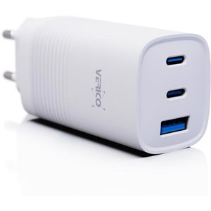 Verico USB-Ladegerät Mojo, 65 Watt, 2x USB-C und 1x USB-A, 3 Ports, Schnellladegerät
