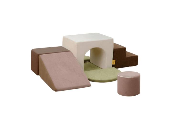 BanaSuper Blocs d’équilibre en mousse antidérapants XXL pour enfants, 7 blocs - Gris