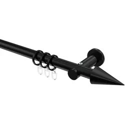 GARDINENSTANGE Platon Savio 120 cm, 1-läufig, 20 mm Ø Schwarz