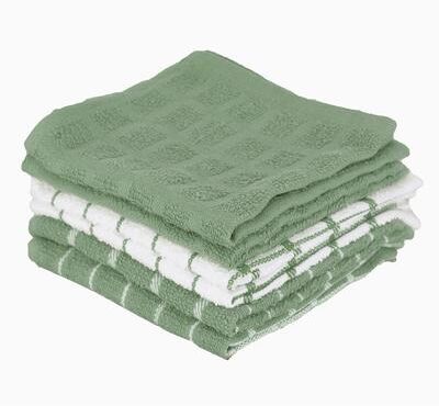 John Ritz Terry Check Kitchen Towel, 6-Pack