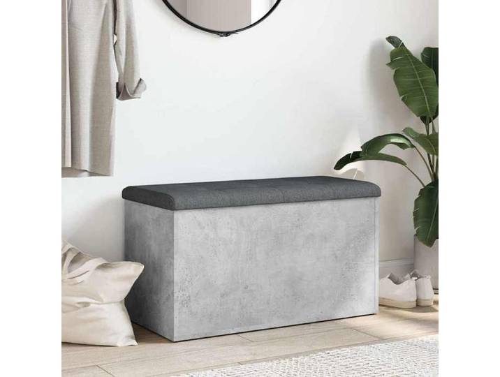 NEW Gris MEUBLE SIEGE - - Banc de rangement gris béton 82x42x45 cm bois d'ingénierie - Banc coffre - Pour maison（1parcel）6163