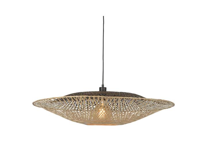 Good & Mojo Hängeleuchte Kalimantan, Schwarz, Hellbraun, Naturmaterialien, rund, 21 cm, Handmade Quality, Handmade in Vietnam, Lampen & Leuchten, Innenbeleuchtung, Hängeleuchten, Pendelleuchten