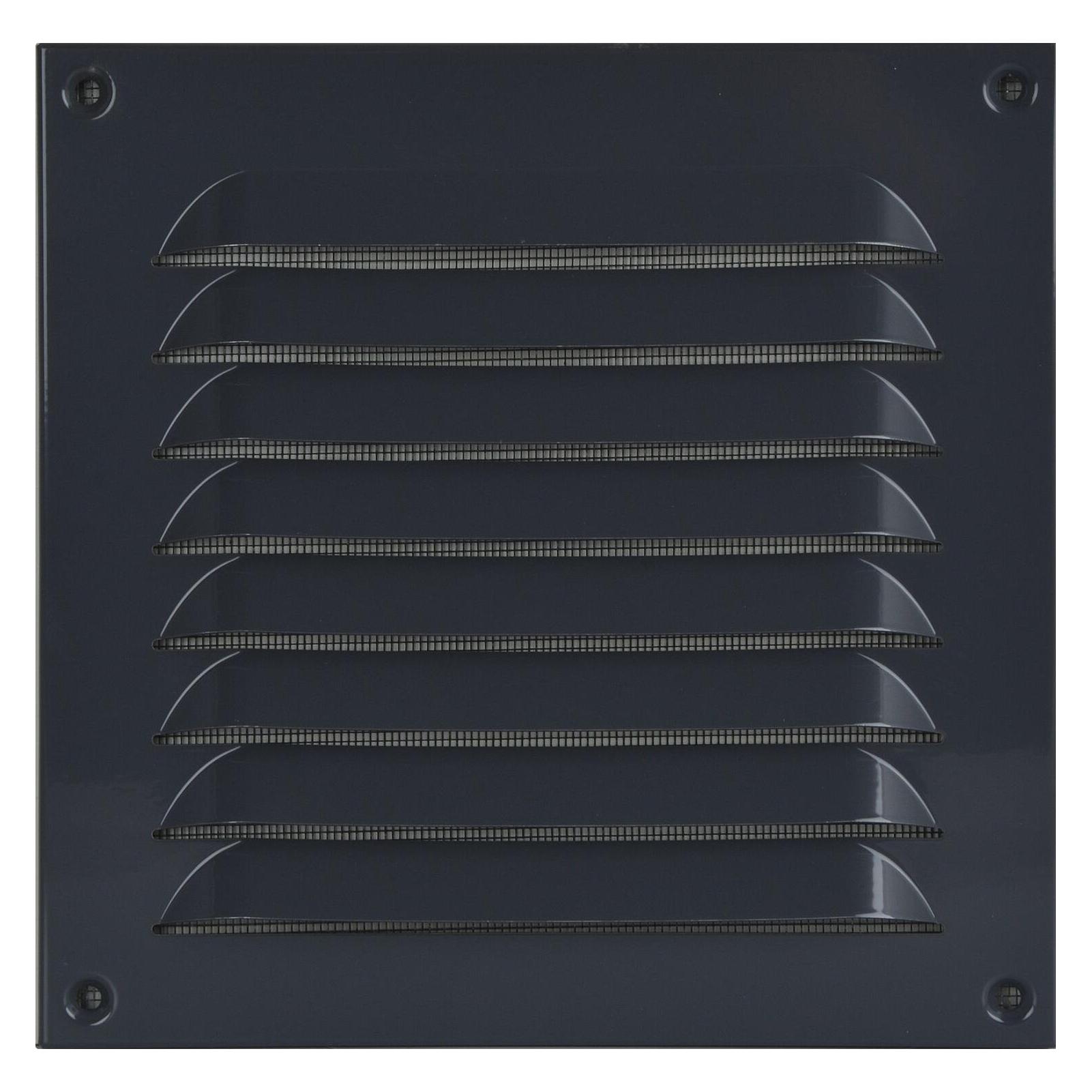 Upmann Wetterschutzgitter aufschraubbar eckig 200x200 mm Alu grau (42736353)