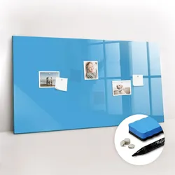 MAGNETTAFEL 120x60 Blau schwarzer Marker