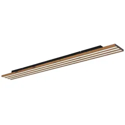 LED Deckenleuchte Deckenlampe Fernbedienung dimmbar Nachtlicht schwarz L 150 cm