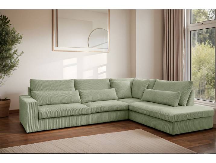 Kaiser Möbel Ecksofa SVEN in L-Form für das Wohnzimmer, Stoff Poso, Freistehend Hohe Scheuerfestigkeit Haustierfreundlich