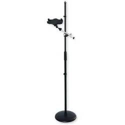 keepdrum Mikrofonständer MS015 mit Smartphone-Tablet-Halter, Mikrofonständer, Schwarz