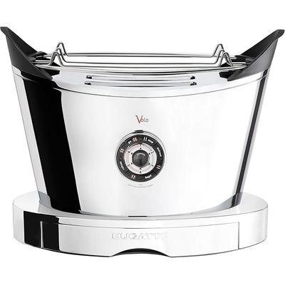 BUGATTI – Volo Toaster in Stahlfarbe – einfarbige Oberfläche – 930 Watt