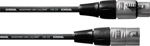 Cordial CFM 2,5 FM XLR Verbindungskabel [1x XLR-Buchse - 1x XLR-Stecker] 2.50m Schwarz