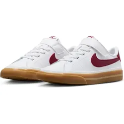 NIKE Court Legacy Sneaker Jungen 132 - white/team red-gum yellow 31
