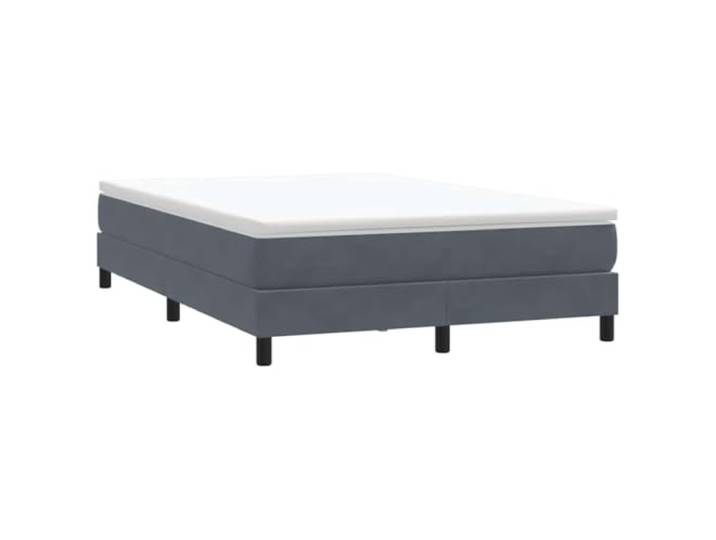 vidaXL Boxspringbett ohne Matratze Dunkelgrau 140x220 cm Samt