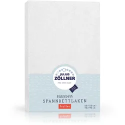 Spannbettlaken ZÖLLNER FROTTEE (LB 70x140 cm) - weiß - LB 70x140 cm