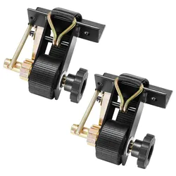 VEVOR Spanngurte für Leitergestell, schwarze Vierkantrohrbefestigung, 38 mm x 2,25 m, Ratschengurte mit doppelten J-Haken, 226,8 kg Traglast, Schnallenverschluss (2er-Pack) für Dachträger