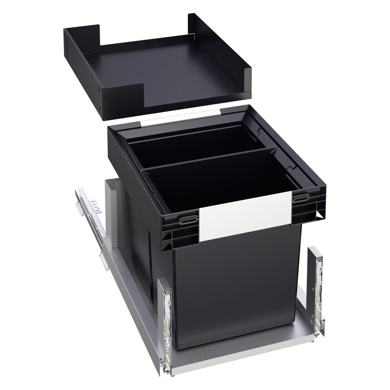 Blanco SELECT II 40/2 Combi | Kunststoff, Aluminium, Stahlblech | Auszugssystem zur Befestigung an (13 l) (527854)