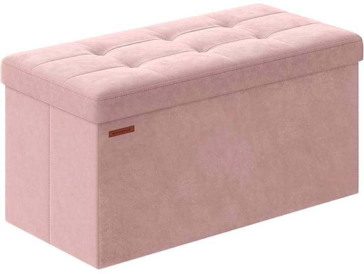 Bettkasten SONGMICS TRUNK Samt rosa
