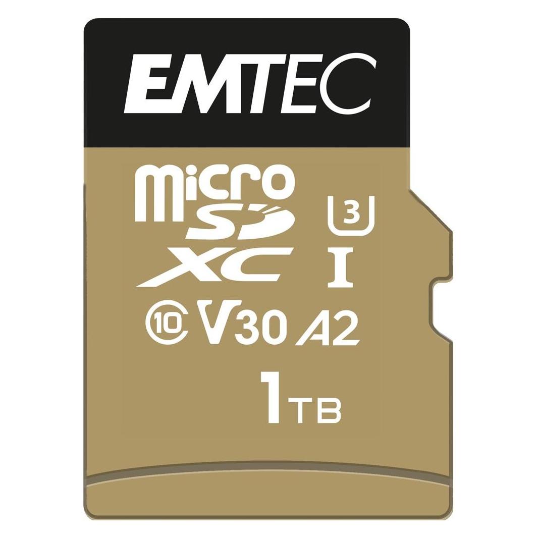 Emtec mSD 1TB UHS-I U3 V30 A2 SpeedIN (1000 GB, microSDXC, U3, UHS-I) (ECMSDM1TXC10SP)