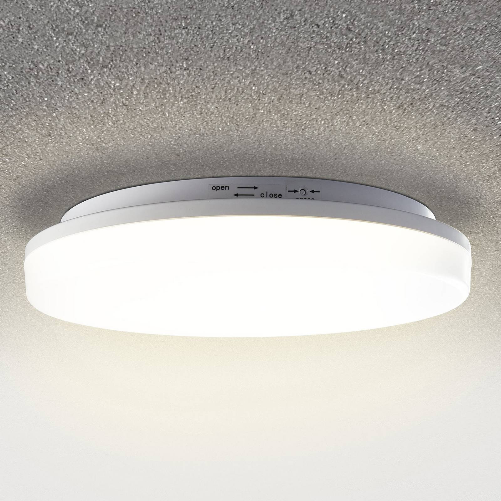 Heitronic Pronto LED plafondlamp met bewegingsmelder, rond, wit/opaal