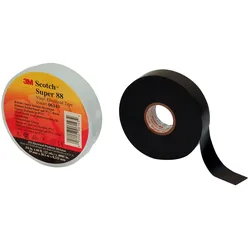 3M Scotch Super 88 Vinyl Elektro-Isolierband, Schwarz, 50 mm x 33 m, 0,22 mm