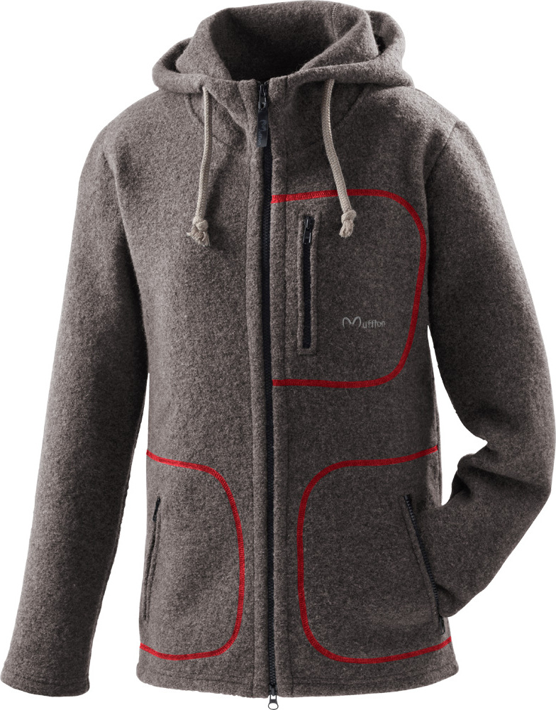 Mufflon W100 Mu-Bob granit-Nähte rot XXL