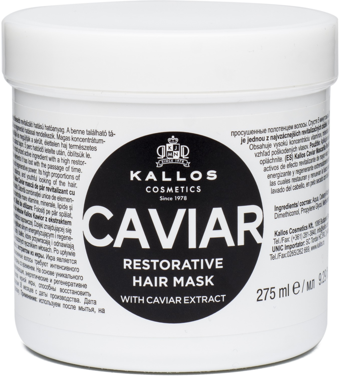Kallos KJMN Caviar Restorative Hair Mask 275 ml KA-KJMN2144