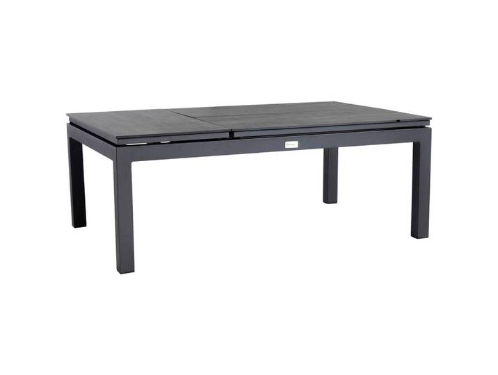 Tierra Outdoor Loungetisch, Anthrazit, Metall, rechteckig, eckig, 79x42-62x120 cm, höhenverstellbar, Gartenmöbel, Loungemöbel, Lounge-Serien